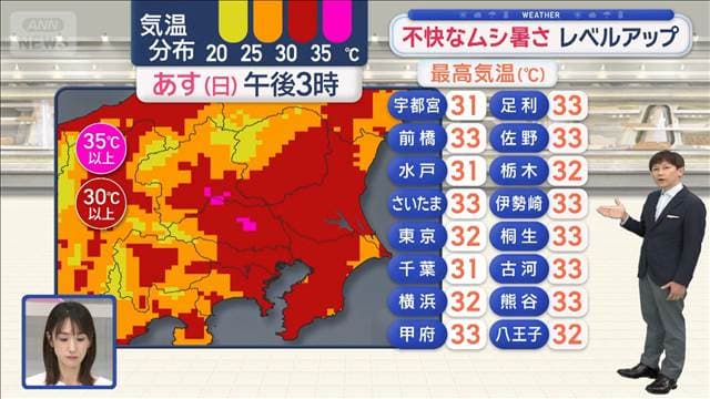 【関東の天気】連休の天気は? 不快なムシ暑さレベルアップ