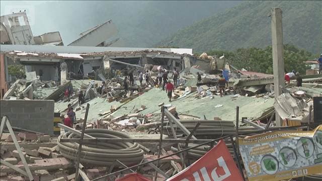 ベネズエラ地震  被害拡大　犠牲者が200人超に　がれきの下に200人の情報も
