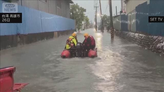 台風7号　台湾南部で洪水発生　約6万世帯が停電　約500件の浸水被害