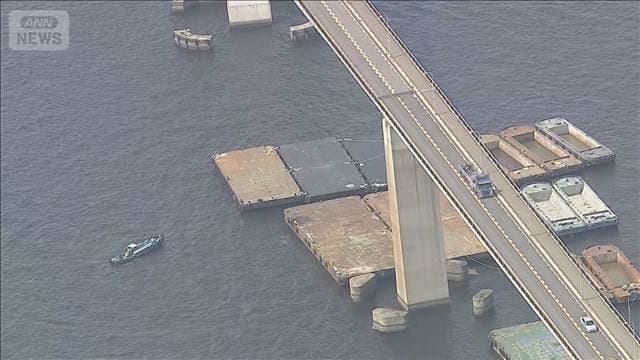 大阪市の台船で女性死亡　死因は窒息　殺人事件として捜査