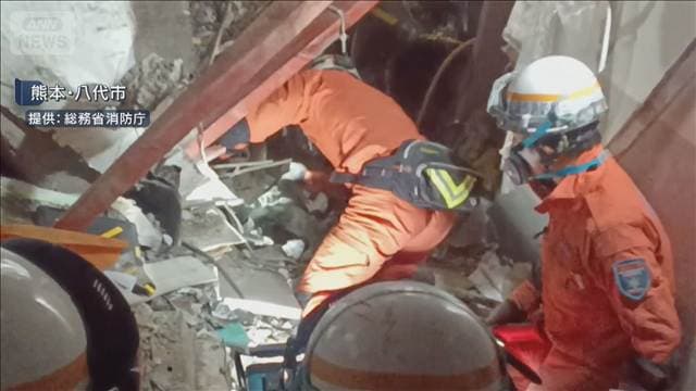 8人死亡 不明1人の救助活動続く　日本製紙工場で煙突崩落　熊本・八代市