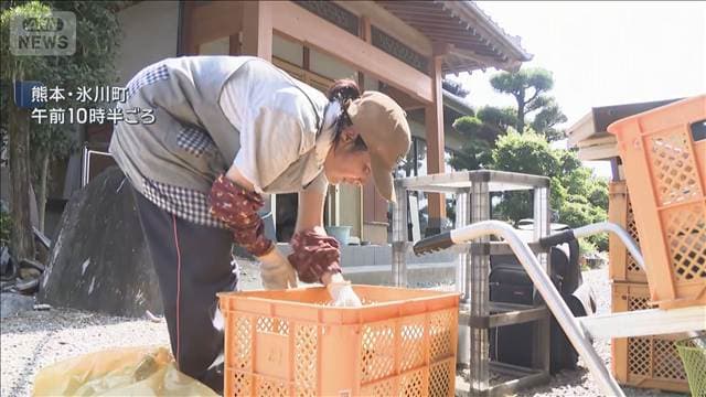 「暑さで復旧進まない」　被災地では危険な暑さ　震度7観測の熊本・氷川町