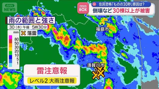 倒壊など30棟以上が被害　住民恐怖「ものの30秒」　突風発生の原因は　福島・須賀川市