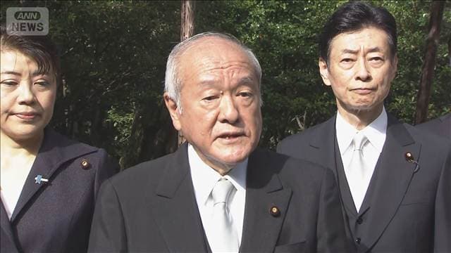 終戦の日　自民党幹部がそろって靖国参拝　高市総理は私費で玉串料奉納