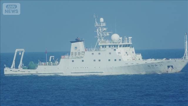 尖閣周辺EEZで中国調査船が海中にワイヤ　海保巡視船が確認　5時間後に域外へ