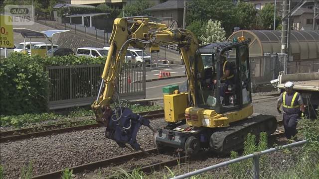 千葉豪雨　JR外房線　一部運転再開　いまも復旧作業続く