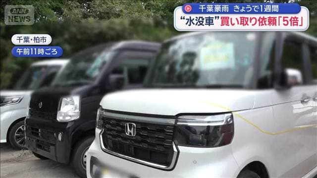 “水没車”買い取り依頼「5倍」 千葉豪雨　きょうで1週間　