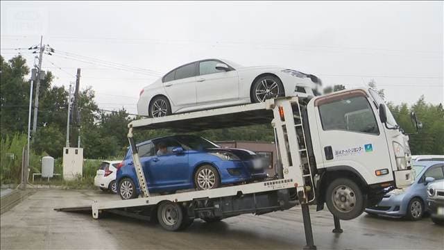 千葉豪雨から間もなく1カ月　未撤去の被災車両　県内に多数