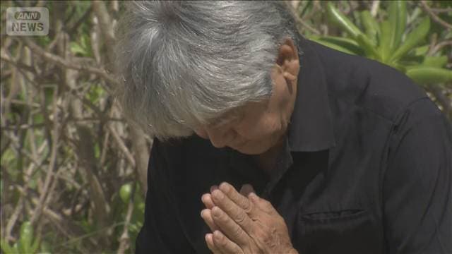 辺野古沖転覆事故から半年 抗議団体の共同代表ら献花「二度と起こさないことが償い」