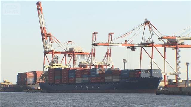 8月の貿易収支1兆1056億円の赤字　4カ月連続で赤字　原油輸入額は去年の1.5倍に増加