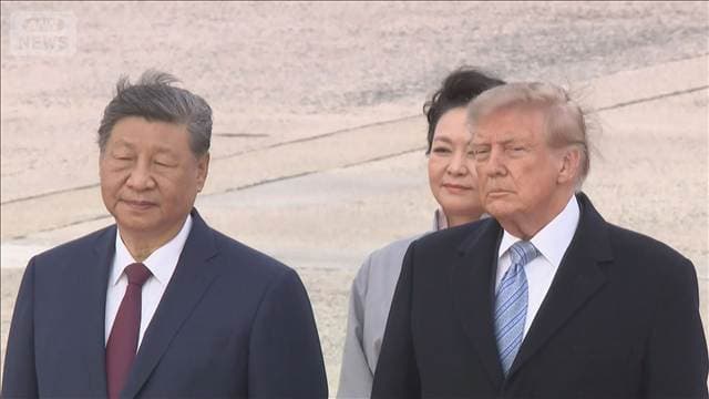 中国・習近平主席 ワシントンに到着　トランプ氏が異例の出迎え