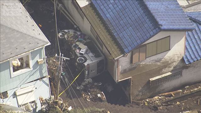 台風25号 横須賀市の行方不明女性（70代）か 土砂崩れ現場から心肺停止状態で見つかる