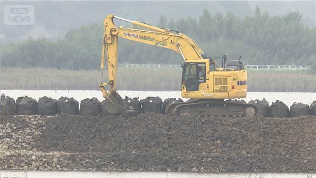 決壊した印旛沼の応急措置完了　国交省などが復旧作業