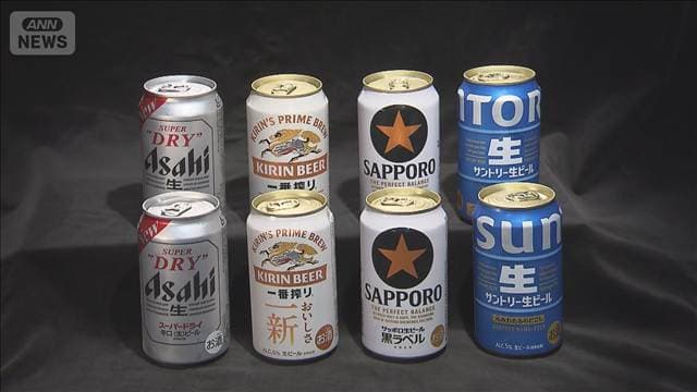 【速報】ビール類で価格カルテルか 大手ビールメーカー4社を強制調査 公正取引委