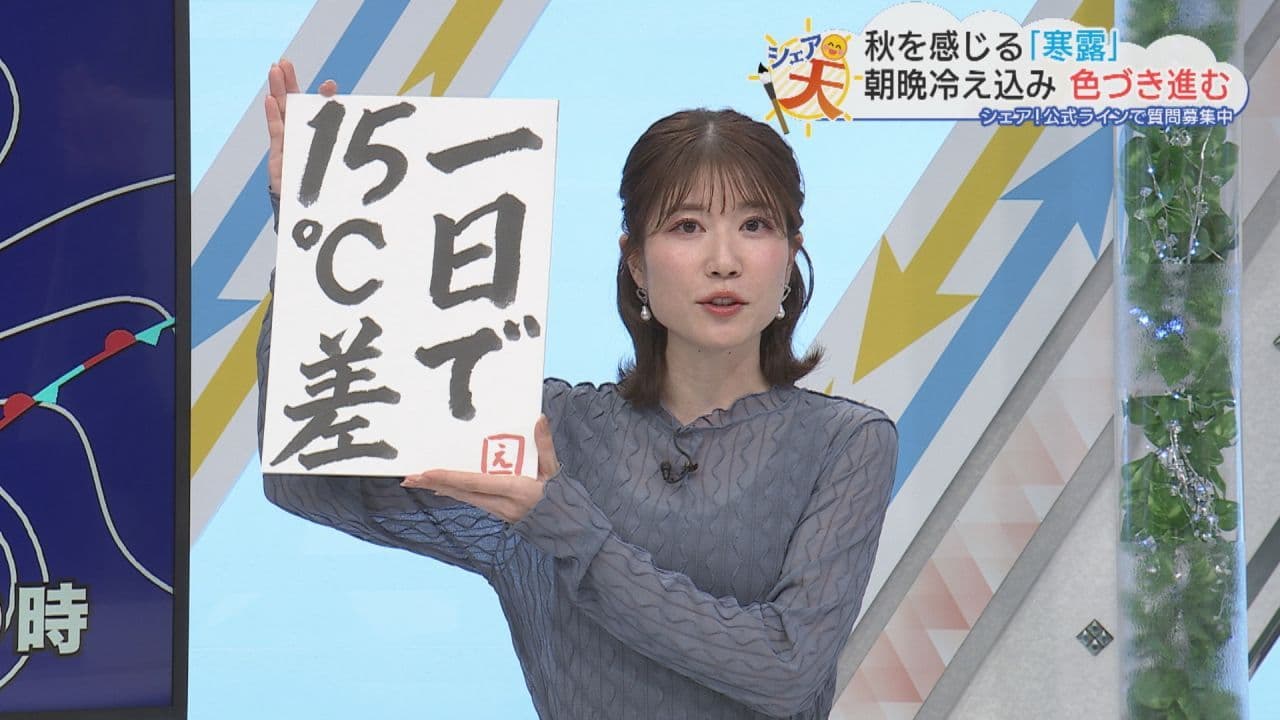 2026年10月8日放送　福島の天気　伊藤えがおのシェア天 【色づき進む 紅葉情報は？】