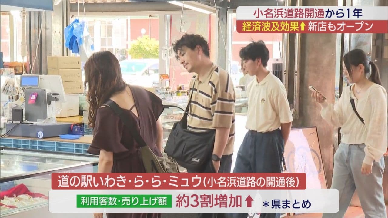 「活気ある場所に！」小名浜道路開通1年　新店オープンなど小名浜エリアには経済波及効果が