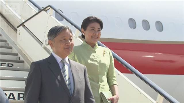 両陛下がベルギー到着 上空では空軍戦闘機が“エスコート” 空港で王女が出迎え