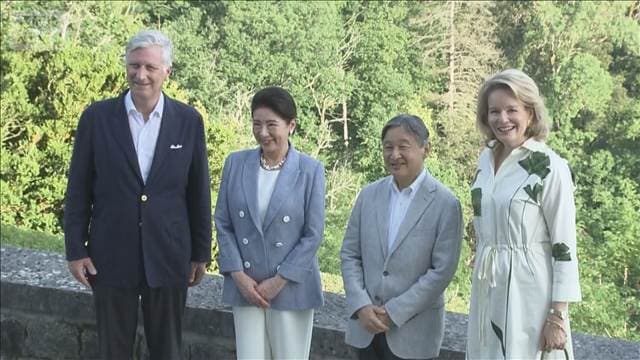 ベルギー公式訪問中 天皇皇后両陛下が国王家族と面会