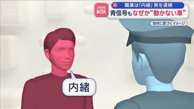 青信号もなぜか“動かない車” 職業は「内緒」男を逮捕 和歌山市