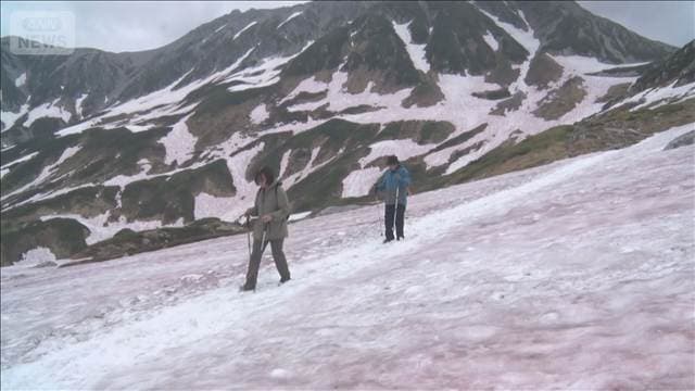 富山 立山で夏山開き この時期しか見れない特別な景色の「赤雪」