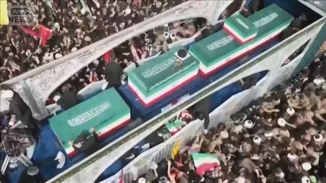 イラン前最高指導者の国葬 イスラム教シーア派の聖地で追悼続く