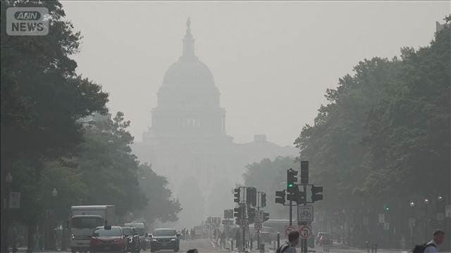 カナダ山火事で米でも大気汚染に警戒 トランプ氏は損害費用を「関税に上乗せ」と警告