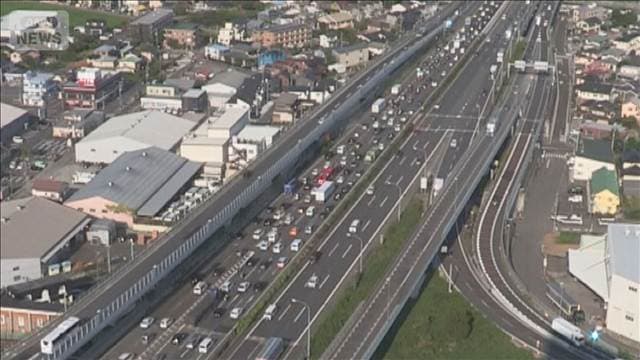 3連休最終日 渋滞ピーク最大25km