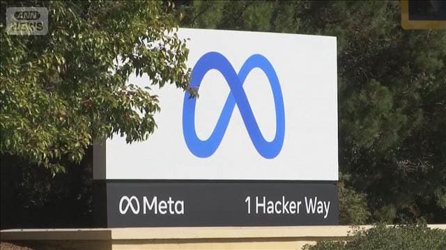 米IT大手「メタ」 純利益が前年同時期に比べ14%減少 6月までの3カ月の決算