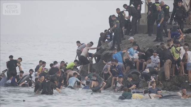 スペイン領セウタで不法入国拡大 約6万人侵入か 政府が国境警備強化で軍・警察派遣
