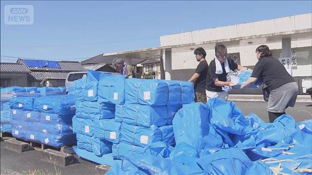 熊本地震 被災地にブルーシート配布へ 台風13号に備え 急ぐ雨対策