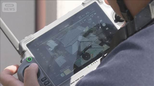 熊本地震 ドローンで住宅被害を点検 台風接近に備え無償でボランティア活動
