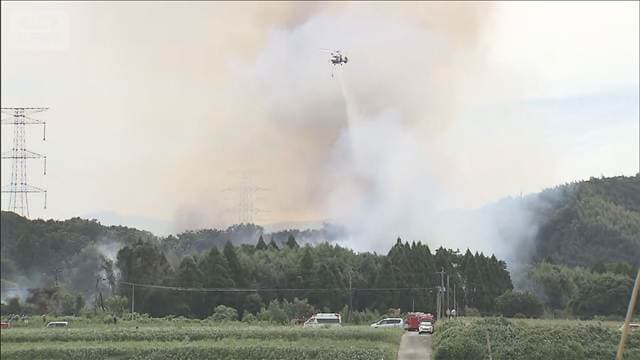 熊本地震 被災地の宇城市で竹やぶ火災 13時間後に鎮圧