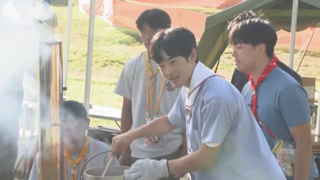 悠仁さま 広島訪問2日目 キャンプ場で朝食作り 自ら設営したテントで1泊