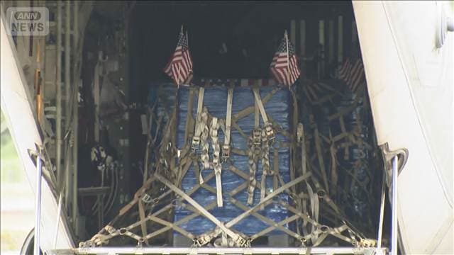 熊本地震 米軍の支援物資 輸送始まる 飲料水約16tなどが被災地へ