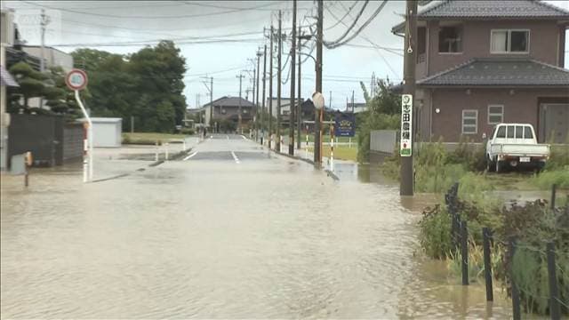 福井県で大雨 坂井市では道路冠水「車が動けない」通報相次ぐ