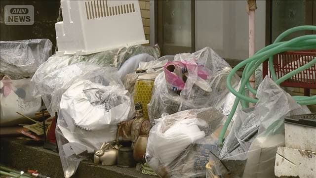 大雨被災地にまた雨 災害ごみの受け入れ中止に 富山・氷見市
