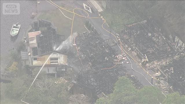 「隣の家に燃え移りそう」8棟燃える火事 80代男性と連絡取れず 長崎・対馬市