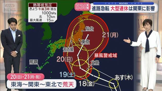 【全国の天気】台風発生へ 進路急転で大型連休は関東に影響 あす西日本で真夏日続出