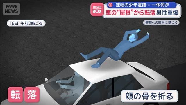 車の“屋根”から転落 男性重傷 運転の少年逮捕…一体何が 岐阜・土岐市