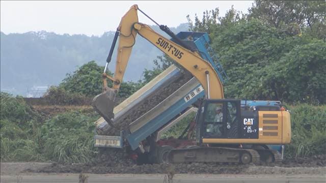 台風26号が通勤時の関東接近 印旛沼で急ピッチの堤防工事 今週末の工事完了を目指す