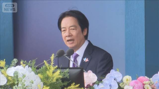 台湾総統が防衛力強化の必要訴える 圧力強める中国本土を警戒「双十節」の式典で