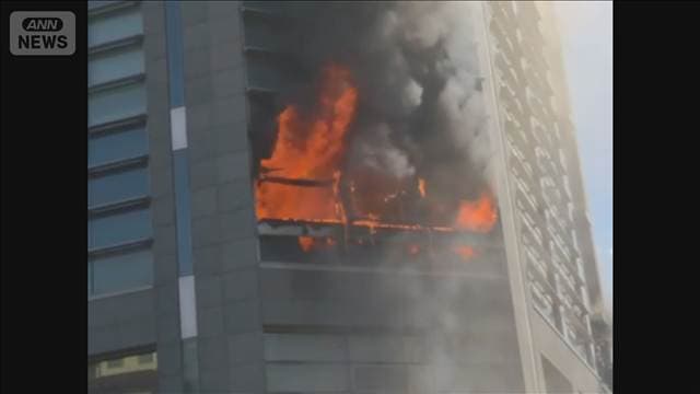 韓国でビル2棟火災 19人重軽傷 放火容疑で男を拘束 ソウル・江南区