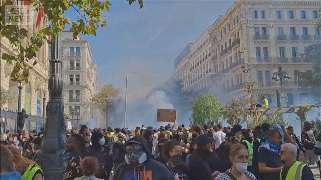 仏マルセイユで24日のデモ全面禁止 公共交通は24時間全休 夜間外出も原則禁止へ