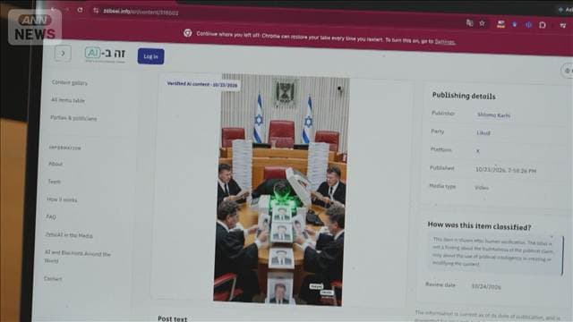 「初のAI選挙」専門家が警鐘 各党“ネガキャン” AI動画で投票影響 イスラエル