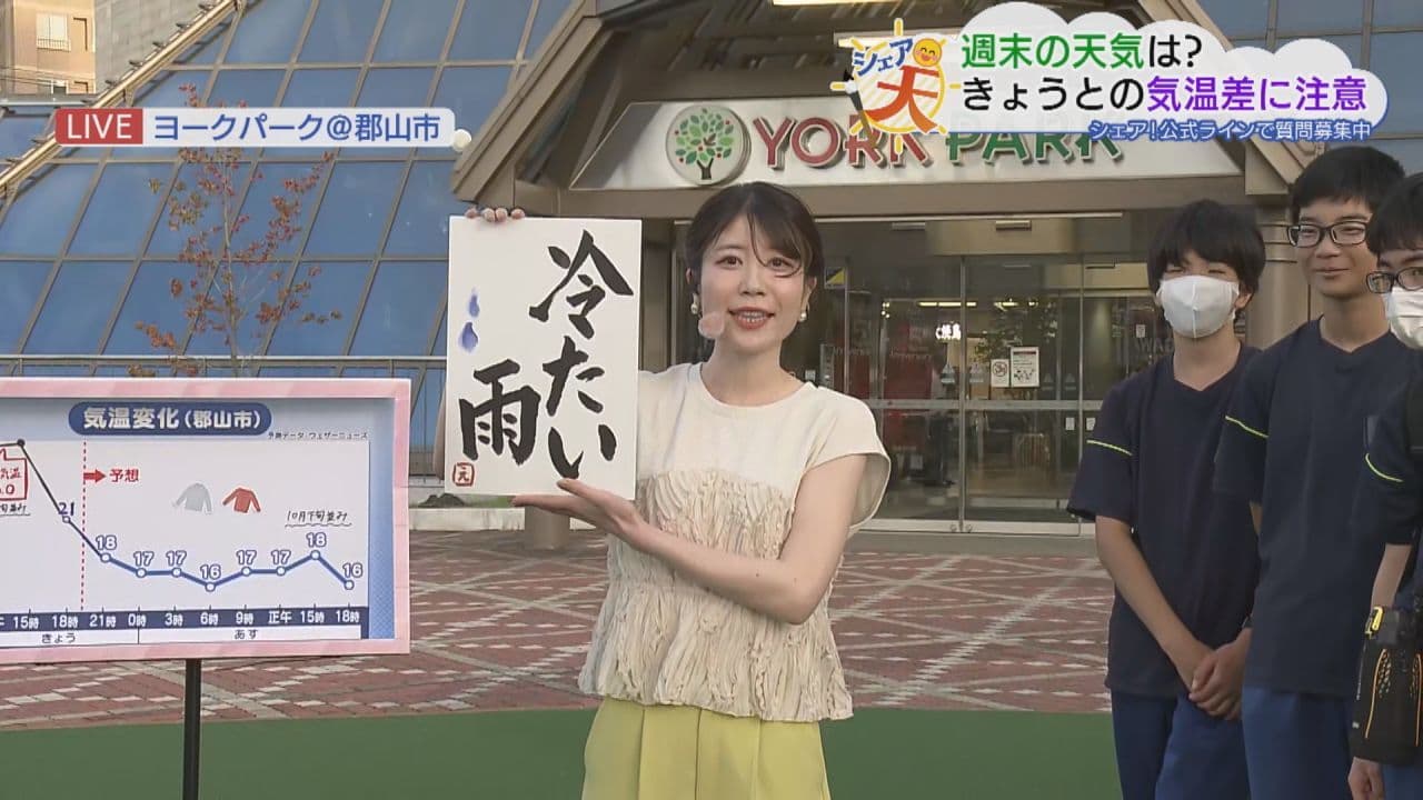 2026年9月25日放送 福島の天気 伊藤えがおのシェア天 【秋晴れ続く?】
