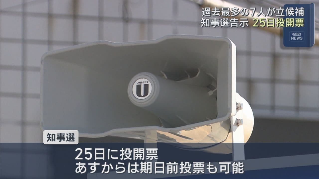 県知事選告示 現・新計7人が立候補